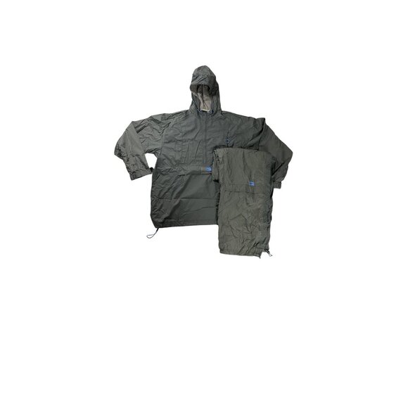 Nike Other - Nike Y2K 2000s Hex Nylon Paneled Half Zip Pullover 2 Pc Track Suit Gray M Men's